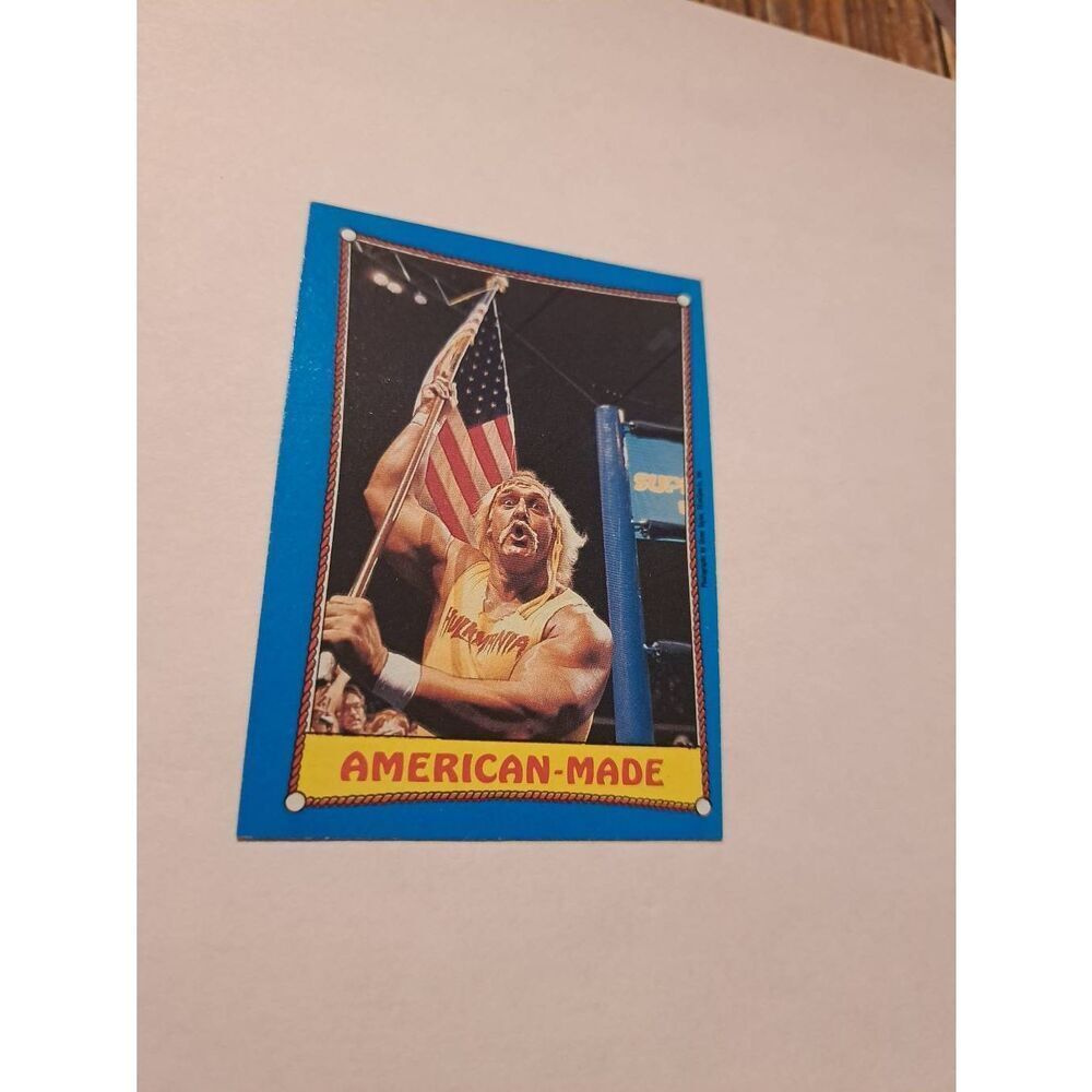 1987 Topps WWF Hulk Hogan #35 American Made Wrestling Trading Card Vintage